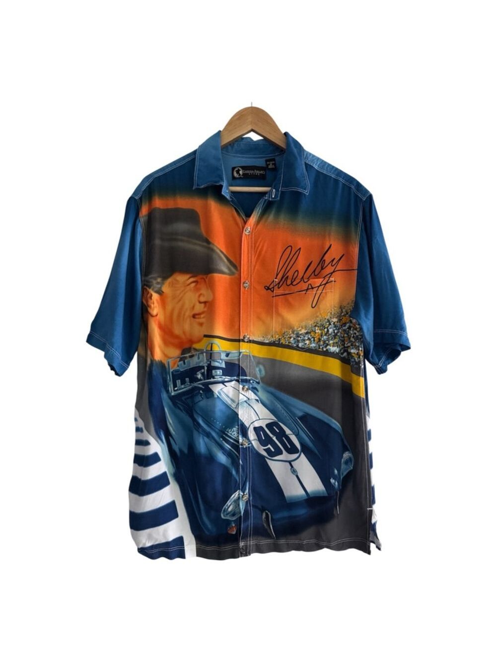 Shelby Cobra Racing Shirt Motorsports Graphic Camp Shirt